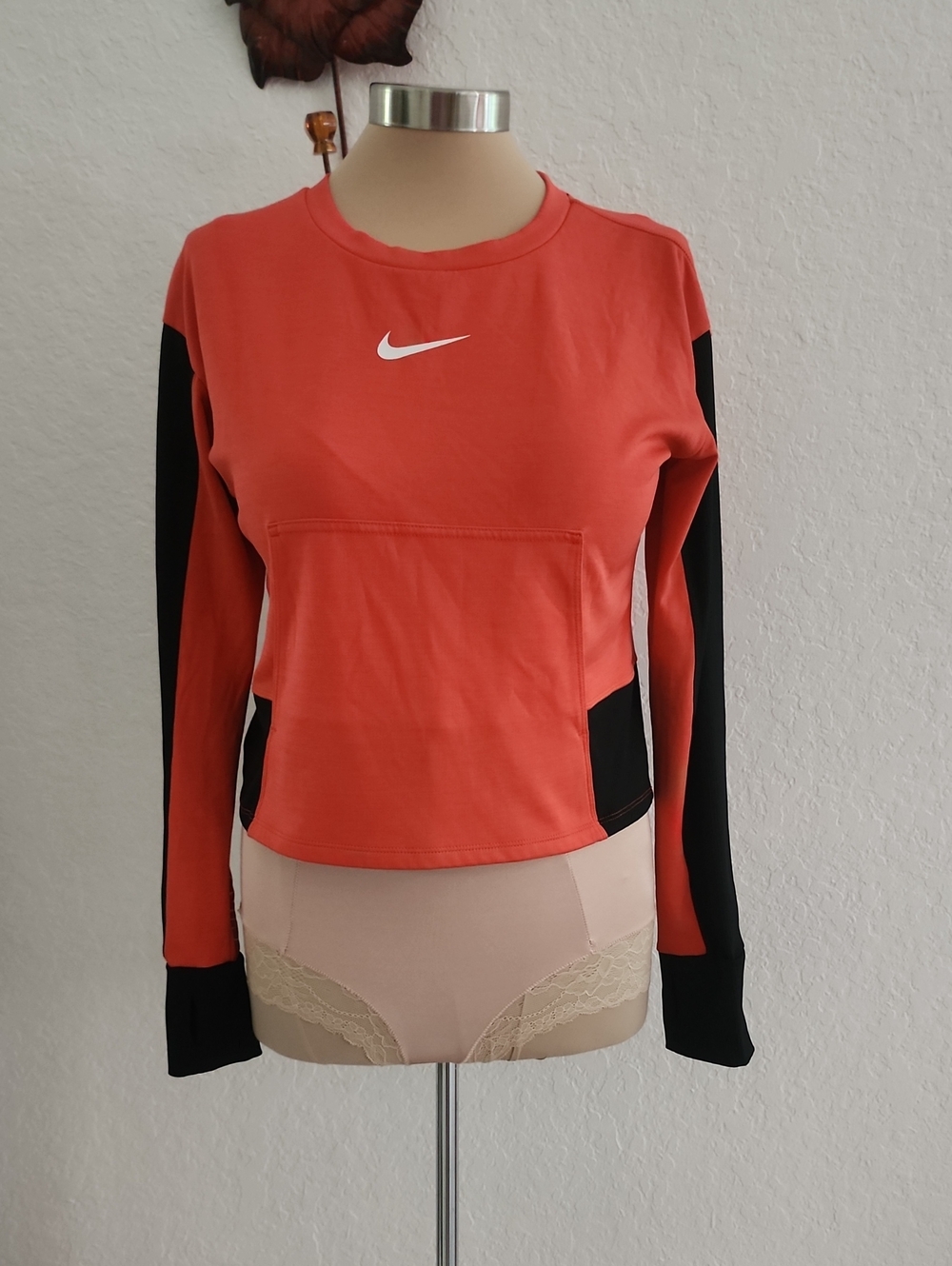 NIKE DRI FIT | Red And Black Longsleeve Top